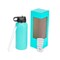 Makerflo Hydro Powder Coated Tumbler, Sipper Water Bottle With Handle, Stainless Steel Double Wall Insulated, BPA Free Plain Tumblers, 25 Pcs Travel Flask with Spill Proof Lid And Straw (Teal, 32oz)